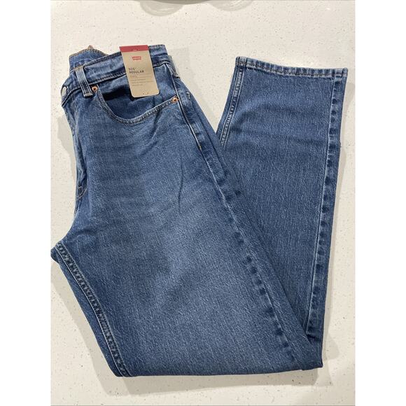 Levi's ® 505 Regular Fit Jeans Straight Leg Stretch 34x32 NWT Blue - Picture 6 of 6
